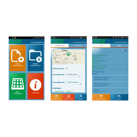 Aplikacja programowania zegarów PCZ Konfigurator