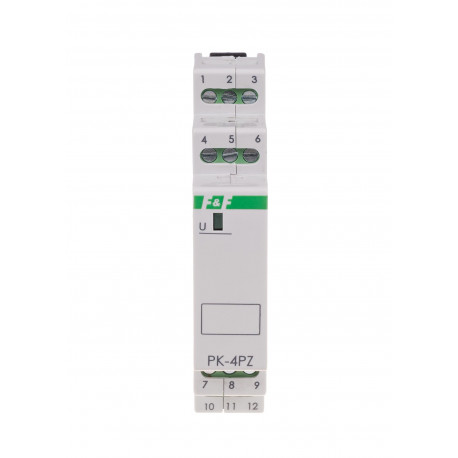 Przekaźnik elektromagnetyczny PK-4PZ 230 V; Napięcie zasilania 230 V AC