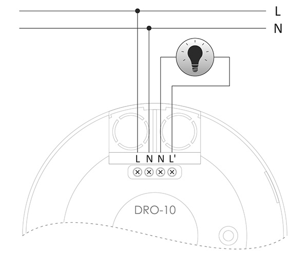 DRO-10 schemat podłączenia